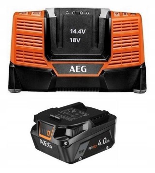 Akumulator z ładowarką zestaw technologia akumulatorów HD 18V AEG SETL1840SHD Bateria 4,0Ah