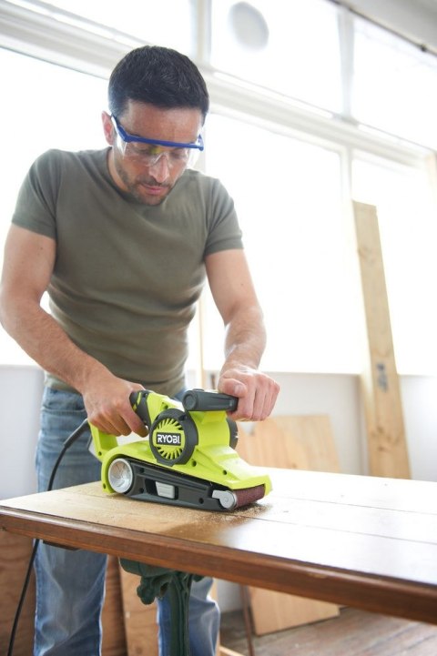ELEKTRYCZNA SZLIFIERKA TAŚMOWA 800W 76MM TAŚMÓWKA EBS800 CYCLONIC RYOBI
