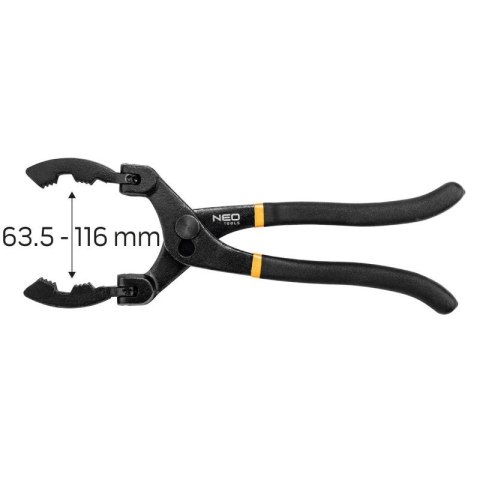 KLUCZ ODGINANY (30° / 60°/ 90°) SZCZYPCOWY DO FILTRÓW OLEJU 63.5 - 116 MM 11-241 NEO TOOLS KLUCZ ODGINANY (30° / 60°/ 90°) SZCZYPCOWY DO FILTRÓW OLEJU 63.5 - 116 MM 11-241 NEO TOOLS