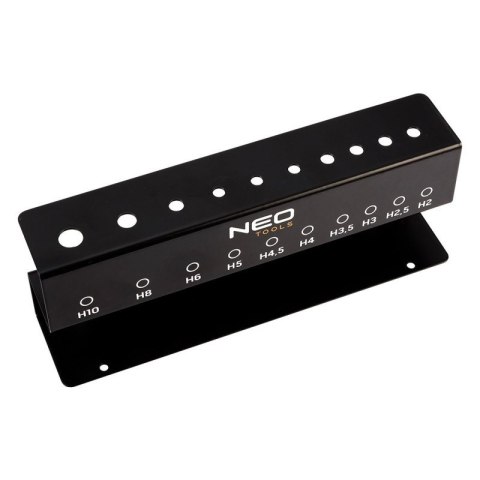 Klucze trzpieniowe z przetyczką imbusowe zestaw 10 szt w stojaku 2-10 mm NEO TOOLS 09-509