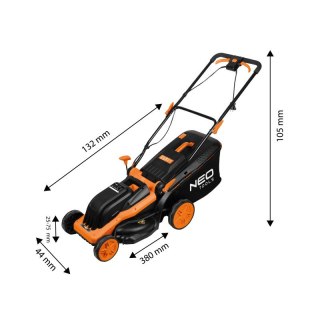 Kosiarka do koszenia trawy elektryczna z mulczowaniem 1600W 38cm 45L NEO TOOLS 04-628