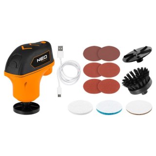 MINI URZĄDZENIE WIELOFUNKCYJNE POLERKA 4V LI-ION USB-C +12el 04-604 NEO TOOLS 04-604