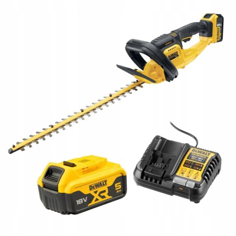 NOŻYCE AKUMULATOROWE DO ŻYWOPŁOTU 55CM 18V XR 1*5.0 AH DCMHT563P1-QW DEWALT