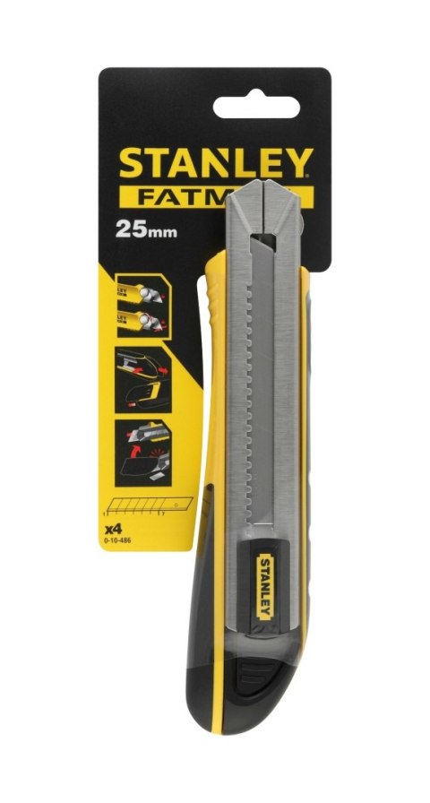 Nożyk Nóż z ostrzem łamanym wysuwane FatMax 25mm Stanley 0-10-486 Nożyk Nóż z ostrzem łamanym wysuwane FatMax 25mm Stanley 0-10-486
