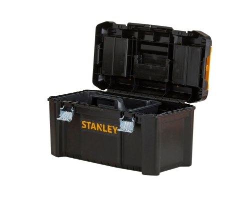 SKRZYNKA NARZĘDZIOWA METALOWE ZATRZASKI STANLEY