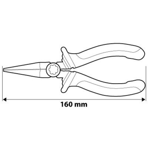 SZCZYPCE WYDŁUŻONE PROSTE KOMBINERKI OKRĄGŁE 160mm NEO TOOLS 01-020