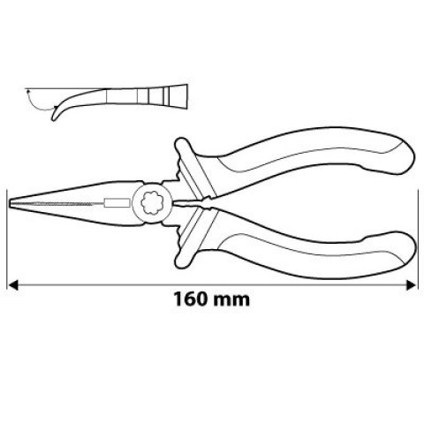 SZCZYPCE WYDLUZONE WYGIETE 160 MM SZCZĘKI HARTOWANE NEO TOOLS 01-015