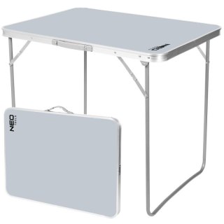 Stolik Turystyczny Składany Przenośny STÓŁ Biwakowy Aluminiowy MDF 80x60cm NEO TOOLS 63-183