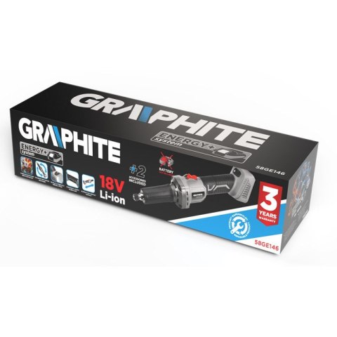 Szlifierka prosta bezszczotkowy silnik 18V urządzenie Energy+ GRAPHITE 58GE146 Szlifierka prosta bezszczotkowy silnik 18V urządzenie Energy+ GRAPHITE 58GE146