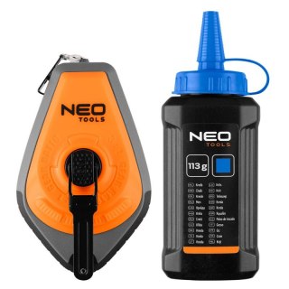 Sznurek traserski z przekładnią 3:1 + kreda niebieska barwnik NEO TOOLS 49-952