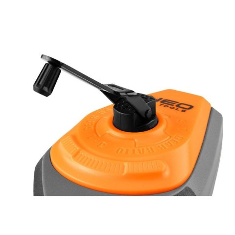 Sznurek traserski z przekładnią 3:1 + kreda niebieska barwnik NEO TOOLS 49-952 Sznurek traserski z przekładnią 3:1 + kreda niebieska barwnik NEO TOOLS 49-952