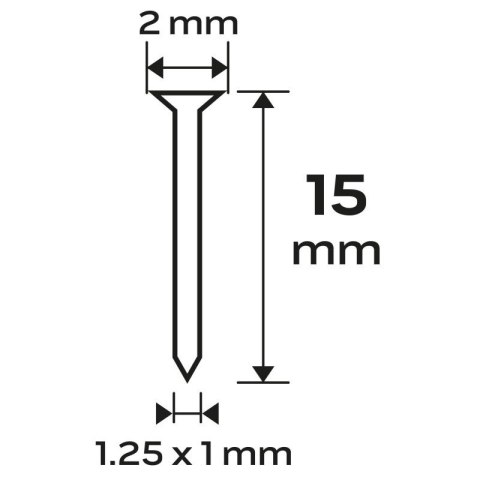GWOŹDZIE GALWANIZOWANE DO ZSZYWACZA PNEUMATYCZNEGO (14-570), GA18, TYP 300 (F), DŁUGOŚĆ 15 MM, 4000 14-651 NEO TOOLS GWOŹDZIE GALWANIZOWANE DO ZSZYWACZA PNEUMATYCZNEGO (14-570), GA18, TYP 300 (F), DŁUGOŚĆ 15 MM, 4000 14-651 NEO TOOLS