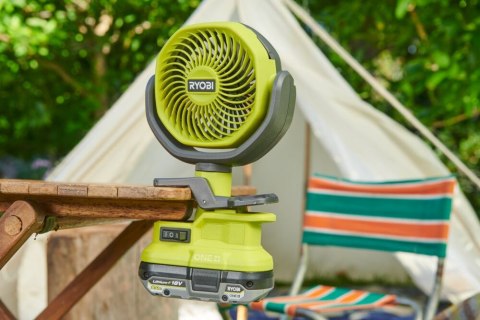 Wentylator wiatrak Zaciskowy biurkowy 10cm Akumulatorowy 18V ONE+ RCF18-0 RYOBI Wentylator wiatrak Zaciskowy biurkowy 10cm Akumulatorowy 18V ONE+ RCF18-0 RYOBI