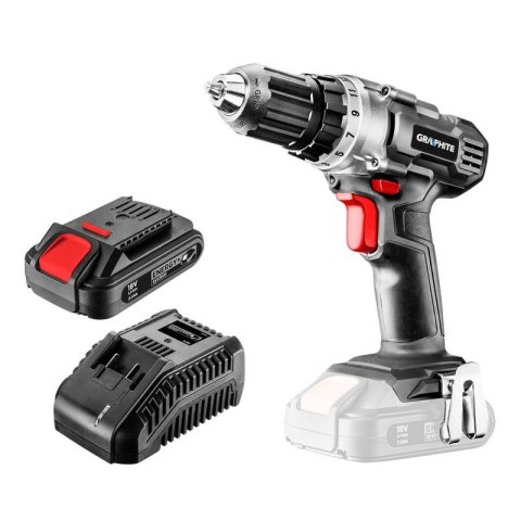 Wiertarko-wkrętarka akumulatorowa 18 V 1 x akumulator 2 Ah Graphite 58G000-SET1