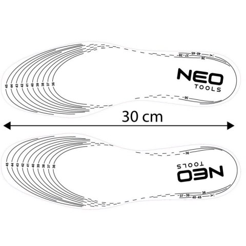 Wkładki do butów active carbon 36-45 eliminują nieprzyjemne zapachy NEO TOOLS 82-331