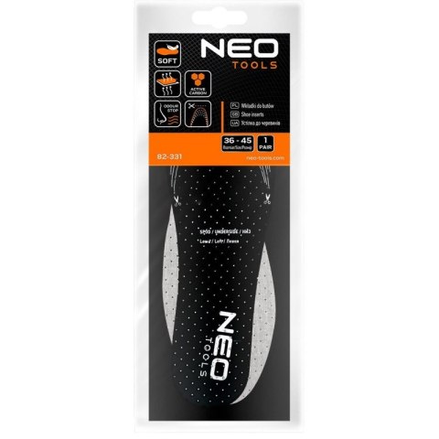 Wkładki do butów active carbon 36-45 eliminują nieprzyjemne zapachy NEO TOOLS 82-331