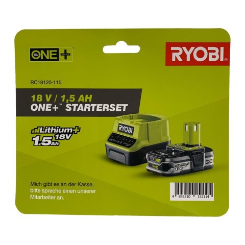 Zestaw akumulatora i ładowarka Ryobi Li-Ion Ryobi 18 V 1,5 Ah RC18120-115