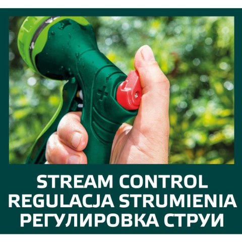 Zestaw ogrodowy z pistoletem zraszającym złączkami przyłączem do kranu VERTO 15G713