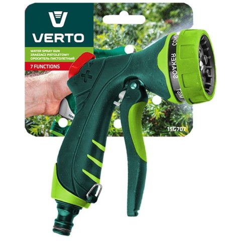 Zraszacz pistoletowy ogrodowy pistolet do zraszania 7-funkcyjny VERTO 15G707 Zraszacz pistoletowy ogrodowy pistolet do zraszania 7-funkcyjny VERTO 15G707