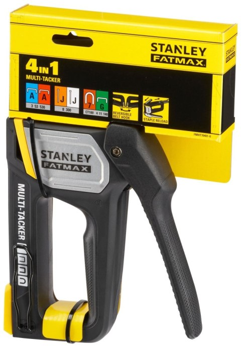 Lekki zszywacz typ A, G i gwoździarka typ J 4w1 FMHT70401-0 STANLEY FatMax Lekki zszywacz typ A, G i gwoździarka typ J 4w1 FMHT70401-0 STANLEY FatMax