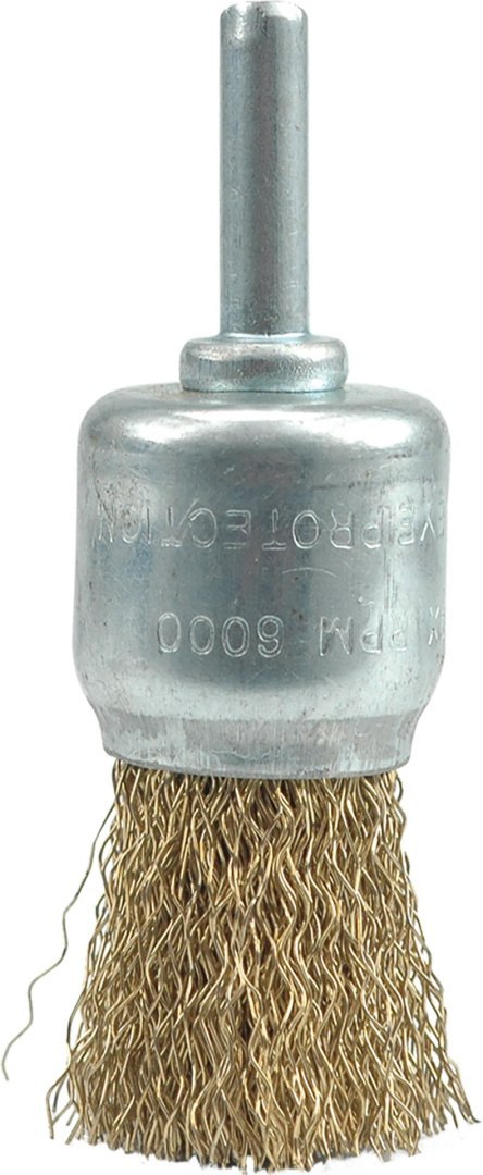 SZCZOTKA PĘDZELKOWA ŚREDNICA CZOŁOWA 24MM DRUT KARBOWANY NA TRZPENIU VOREL 06992