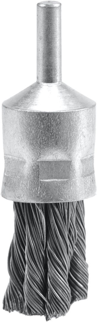 SZCZOTKA PĘDZLOWA CZOŁOWA Z TRZPIENIEM DRUT SPLATANY STALOWY 22MM VOREL 06995