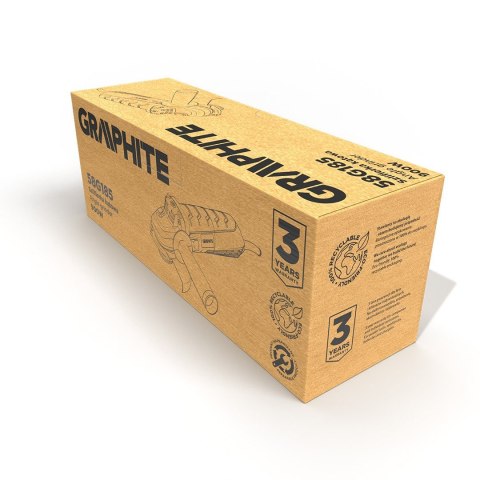 59G185 SZLIFIERKA KĄTOWA 900W, TARCZA 125 X 22.2 MM, OBROTY 3000-12000 MIN⁻¹ GRAPHITE