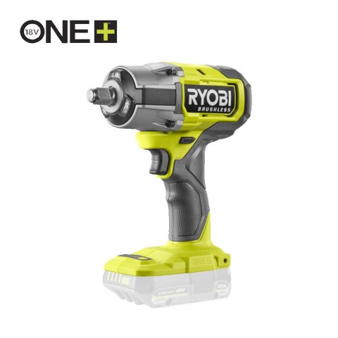 Bezszczotkowy klucz udarowy akumulatorowy zakrętarka światło led Ryobi RIW18BL-0