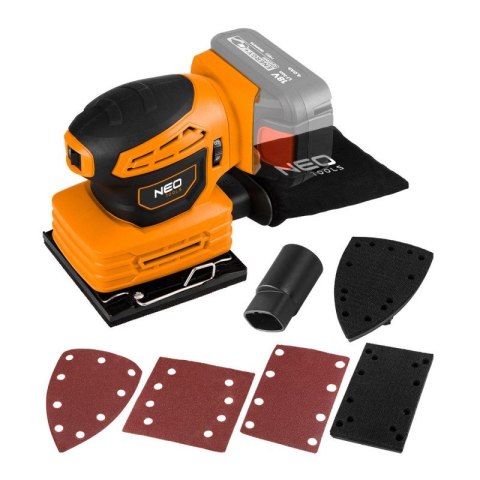 SZLIFIERKA OSCYLACYJNA MIMOŚRODOWA BEZPYŁOWA ENERGY+18V 3W1 04-623 NEO TOOLS