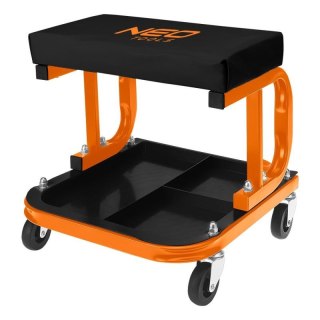 TABORET WARSZTATOWY STOŁEK ROBOCZY KRZESŁO KÓŁKA 360° PÓŁKA NA NARZĘDZIA NEO TOOLS 11-604