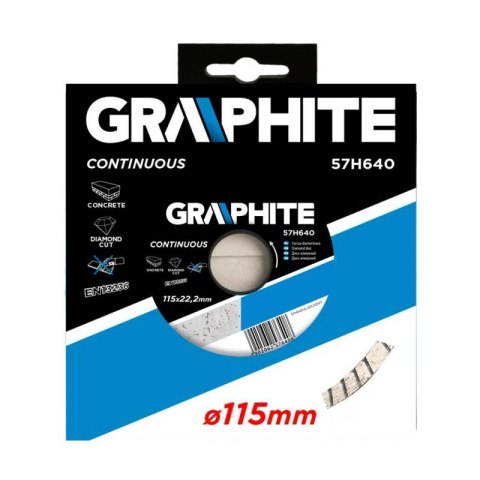 TARCZA DIAMENTOWA DO CIĘCIA GRESU CERAMIKI MARMURU GRANITU 115 X 22.2 MM, PEŁNA 57H640