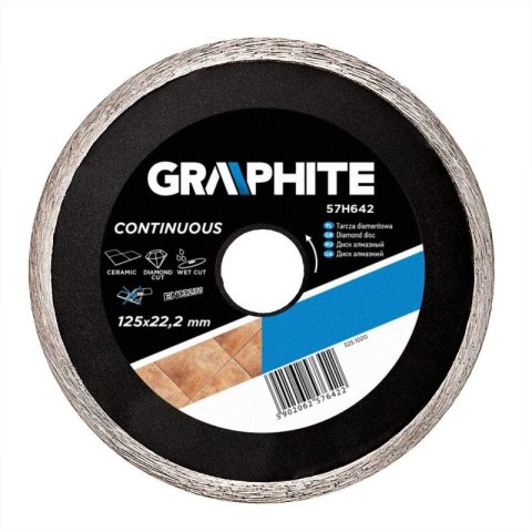TARCZA DIAMENTOWA do Cięcia Betonu Kostki Gresu 125 X 22.2 MM, PEŁNA 57H642