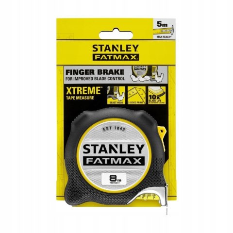 TAŚMA MIERNICZA MIARA ZWIJANA DWUSTRONNA 8 M FATMAX XTREME STANLEY FMHT38217-0