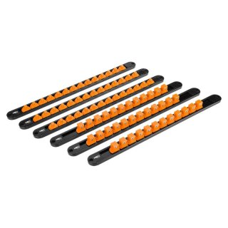UCHWYTY NA NASADKI LISTWA 1/4", 3/8", 1/2" - ZESTAW 6 SZT. 08-002 NEO TOOLS