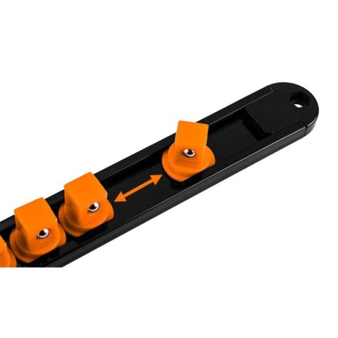 UCHWYTY NA NASADKI LISTWA 1/4", 3/8", 1/2" - ZESTAW 6 SZT. 08-002 NEO TOOLS UCHWYTY NA NASADKI LISTWA 1/4", 3/8", 1/2" - ZESTAW 6 SZT. 08-002 NEO TOOLS
