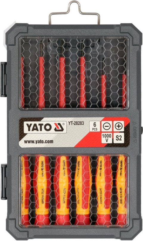 YATO - 28283 - PRECYZYJNE WKRĘTAKI PŁASKIE PH IZOLOWANE VDE - ETUI 6 SZTUK YATO - 28283 - PRECYZYJNE WKRĘTAKI PŁASKIE PH IZOLOWANE VDE - ETUI 6 SZTUK