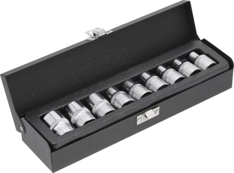 YATO - KLUCZE NASADOWE TORX E10-E24 SKRZYNKA 9 ELEMENTÓW