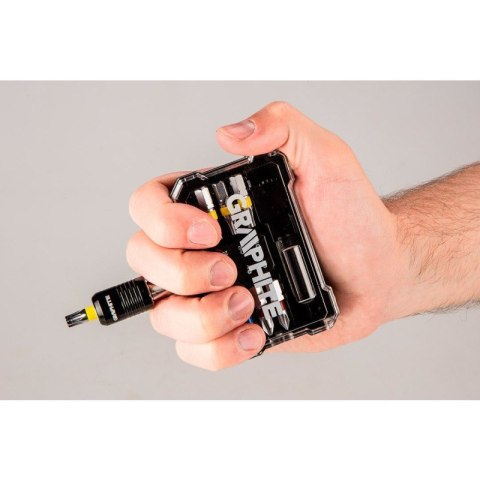 ZESTAW BITÓW BITY 10 ELEMENTÓW KOŃCÓWKI WKRĘTAKOWE PH PZ TX GRAPHITE 56H614