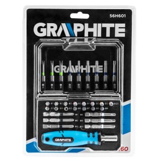 Zestaw bitów 31szt serwisowych z wygodnym uchwytem poręczny GRAPHITE 56H602
