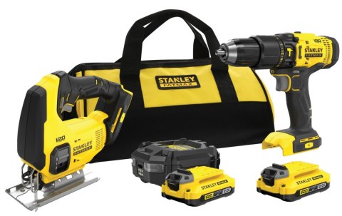 Zestaw elektronarzędzi Stanley Fatmax SFMCK212D2S-QW Zestaw elektronarzędzi Stanley Fatmax SFMCK212D2S-QW