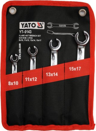 Zestaw kluczy oczkowych półotwartych płaskich 4 szt. YATO YT-0143