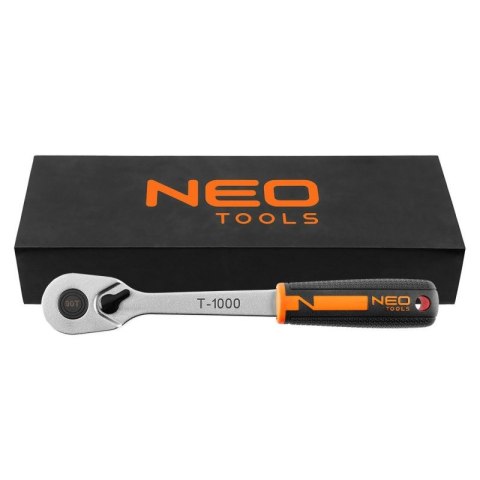 GRZECHOTKA WIELOZĄBKOWA WYTRZYMAŁA 1/2", 90 ZĘBÓW, T-1000 NEO TOOLS 10-300