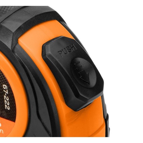 MIARA ZWIJANA STALOWA 5m X 19mm AUTO BLOKADA, DWA PRZYCISKI STOP 67-222 NEO MIARA ZWIJANA STALOWA 5m X 19mm AUTO BLOKADA, DWA PRZYCISKI STOP 67-222 NEO