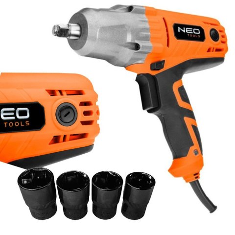 NEOKLUCZ UDAROWY ELEKTRYCZNY 450W 350 NM 3000rpm +NASADKI 1/2" 4 SZT 04-719 NEOKLUCZ UDAROWY ELEKTRYCZNY 450W 350 NM 3000rpm +NASADKI 1/2" 4 SZT 04-719