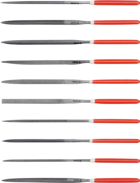 PILNIKI IGLAKI 160x75mm ZESTAW 10 SZT.KOMPLET DO METALU SOLIDNE YT-6164 YATO PILNIKI IGLAKI 160x75mm ZESTAW 10 SZT.KOMPLET DO METALU SOLIDNE YT-6164 YATO