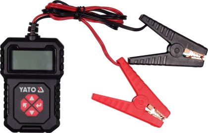 YATO ELEKTRONICZNY CYFROWY LCD TESTER AKUMULATORÓW SAMOCHODOWYCH 12V 2000A