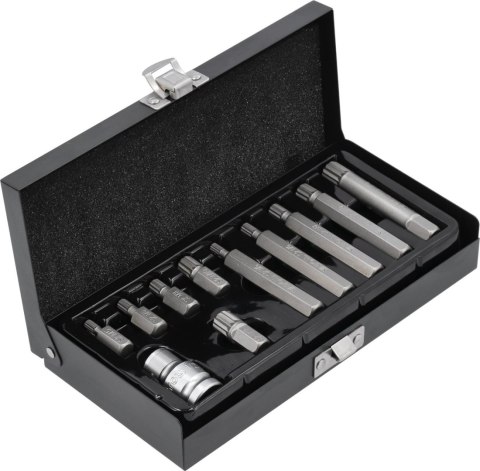 YATO KOŃCÓWKI WKRĘTAKOWE ZESTAW KLUCZY BITY SPLINE 3/8" 1/2" 11 SZT