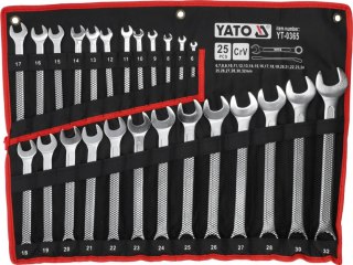 YATO ZESTAW KLUCZY PŁACHTA KLUCZE PŁASKO-OCZKOWE 6-32mm 25 SZTUK