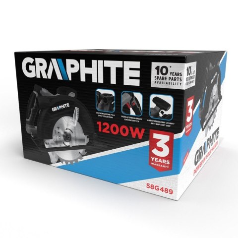 GRAPHITE PILARKA PIŁA TARCZOWA DO DREWNA KRAJZEGA 1200W TARCZA 185MM 58G489 GRAPHITE PILARKA PIŁA TARCZOWA DO DREWNA KRAJZEGA 1200W TARCZA 185MM 58G489