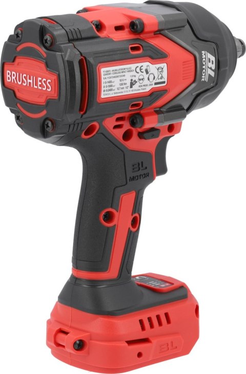 KLUCZ UDAROWY AKUMULATOROWY BEZSZCZOTKOWY 18V 1200NM 1/2'' KORPUS YATO KLUCZ UDAROWY AKUMULATOROWY BEZSZCZOTKOWY 18V 1200NM 1/2'' KORPUS YATO